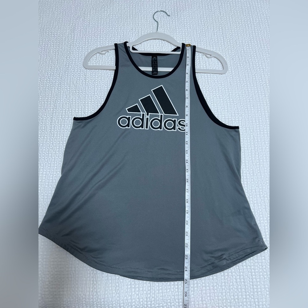 Adidas Women's Gray Racerback Tank Top - Picture 7 of 7